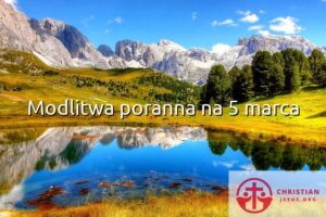 Modlitwa poranna na 5 marca
